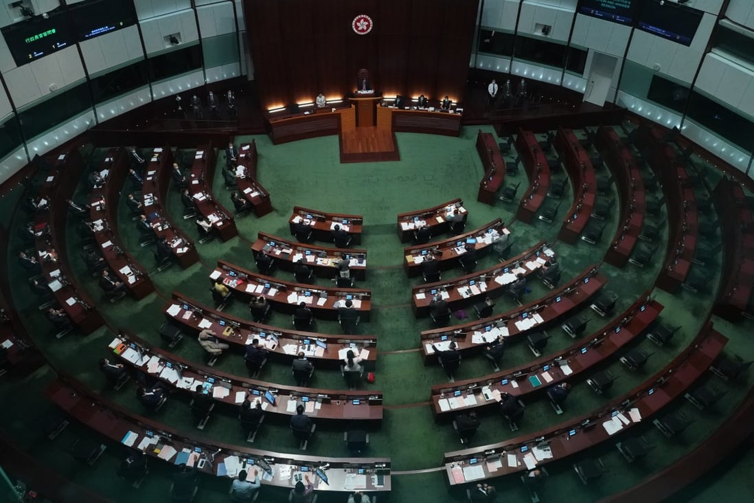 The Legislative Council in session in Hong Kong in July 2021. Photo: Felix Wong
