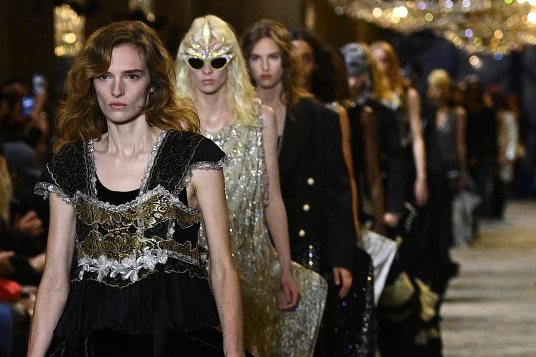 Louis Vuitton celebrated the 200-year anniversary of its founder’s birth during the women’s spring/summer 2022 ready-to-wear collection fashion show, as part of Paris Fashion Week at the Louvre in Paris, on October 5. Photo: AFP