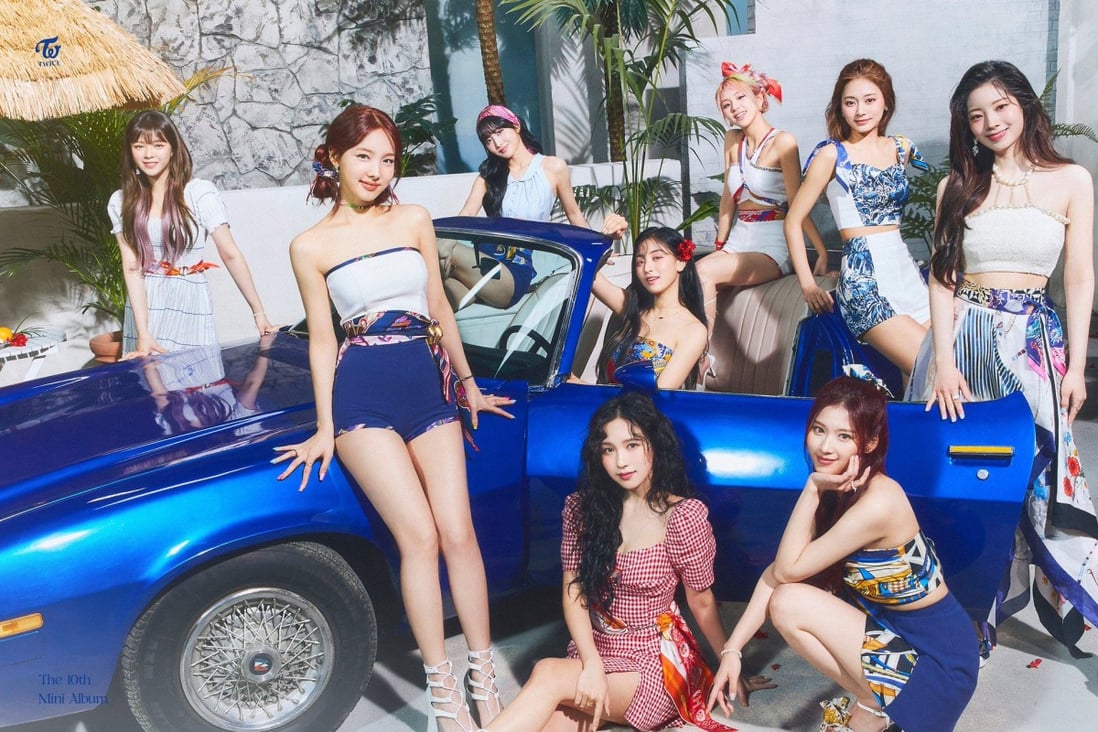 Twice promote their recent EP Taste of Love. The release of the group’s first formal English-language track The Feels, which charted in the US and UK, suggests the K-pop group’s career has entered a new phase.