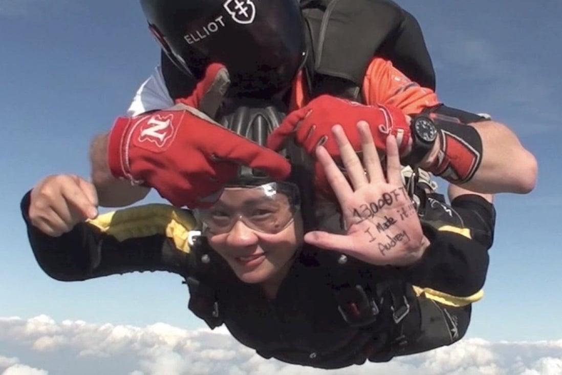 Cancer survivor Audrey Kwan was an adrenaline junkie before her diagnosis. The Hong Kong student, having beaten lymphoma, is considering how she can help others with the disease. Photo: Audrey Kwan