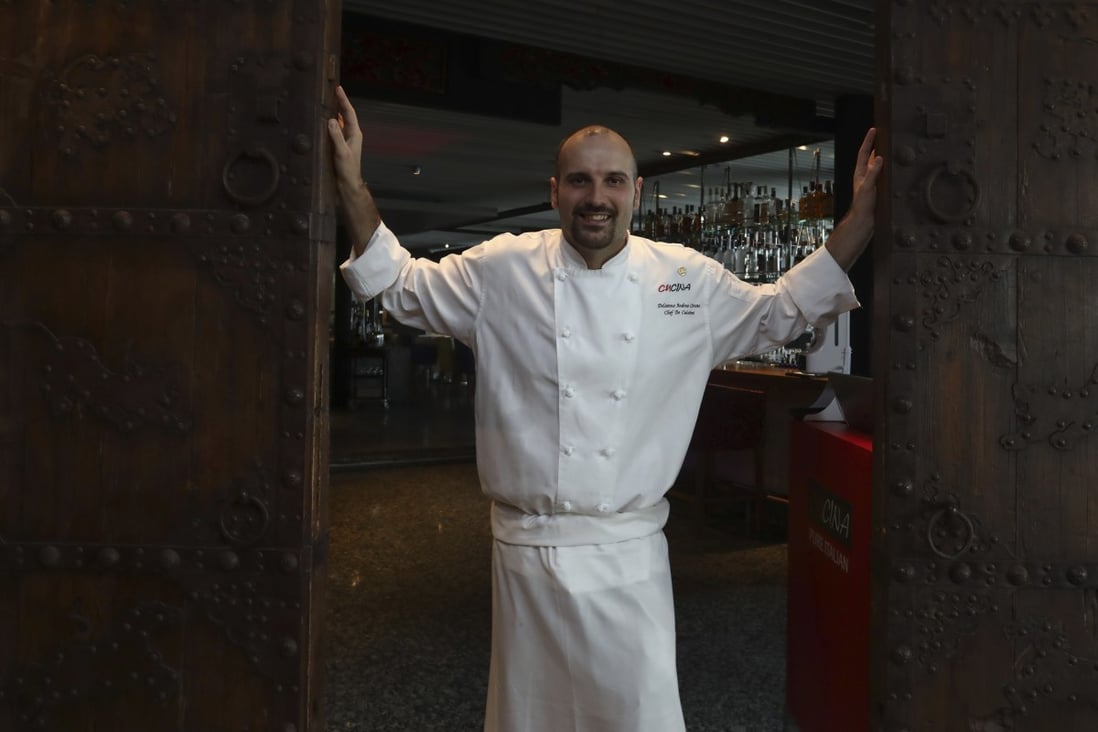 Chef de cuisine Andrea Delzanno at Cucina in the Marco Polo Hongkong Hotel learned about Asian flavours in the Alps, and southern Italian cooking in Hong Kong. Photo: Jonathan Wong