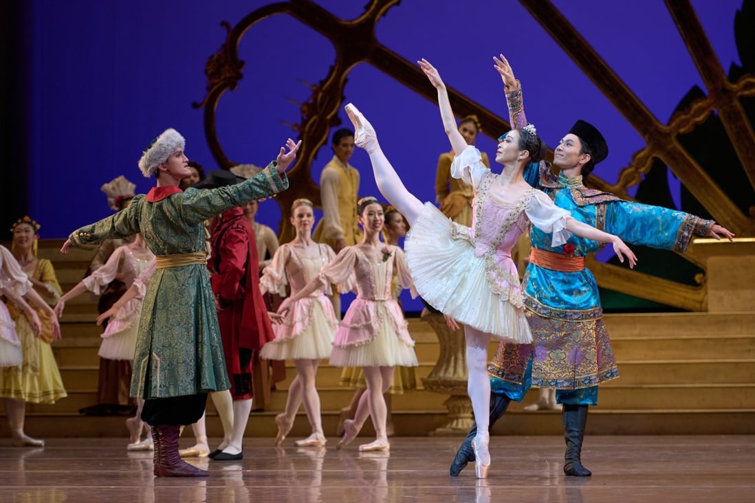 Ye Feifei (second right) in the lead role of Princess Aurora in Hong Kong Ballet’s The Sleeping Beauty. Photo: Hong Kong Ballet