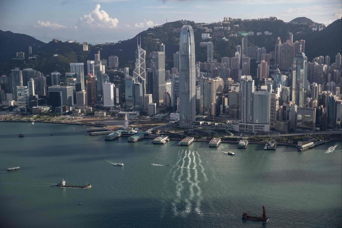 A view of Victoria Harbour and commercial buildings along it. Photo: AFP