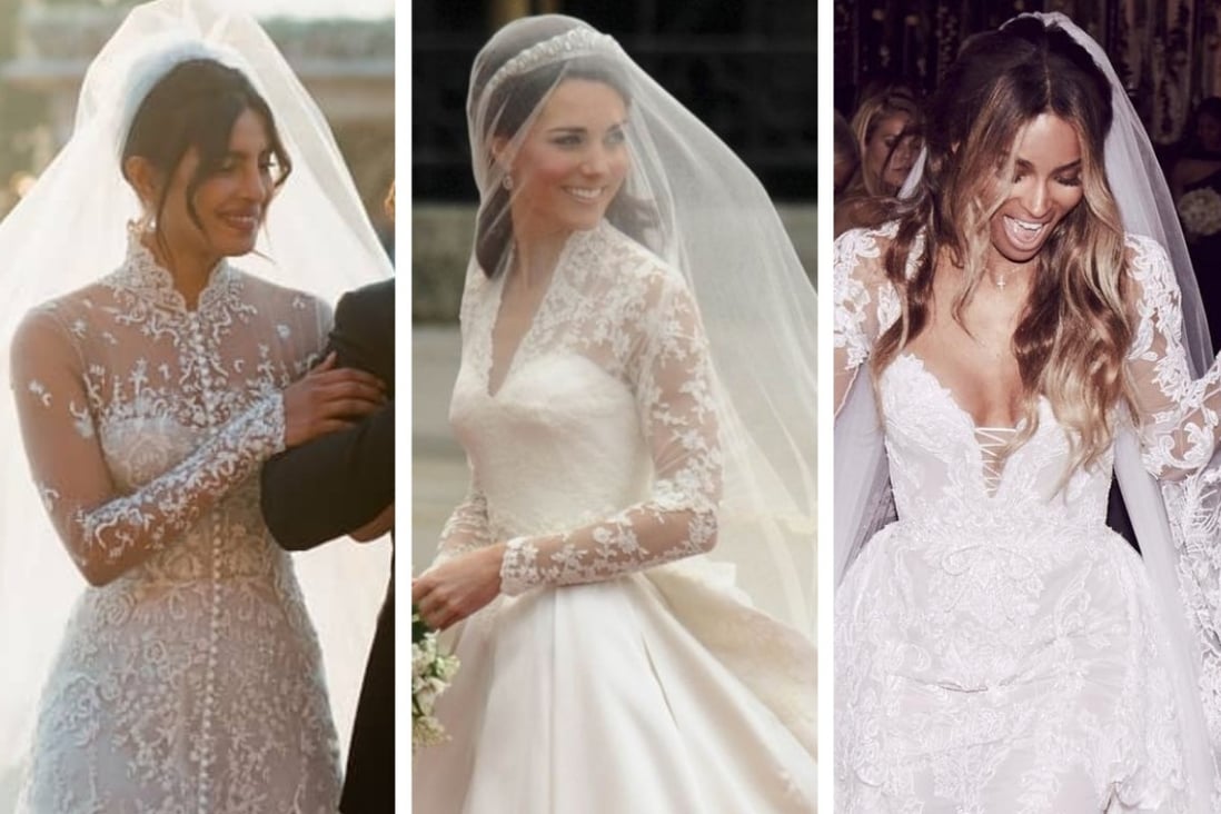 Nicky Hilton Rothschild, Priyanka Chopra Jonas, Kate Middleton and Ciara all rocked sheer wedding dresses at their weddings. Photos: @nickyhilton, @priyankachopra, @ciara/Instagram; AFP