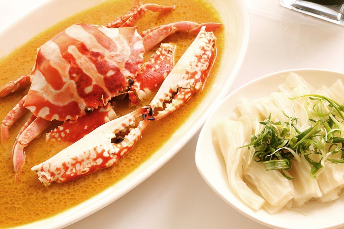 A flower crab dish from Cantonese cuisine restaurant The Chairman in Hong Kong that ‘transports you to a food paradise’, according to Indian baker Pallavi Sheth.