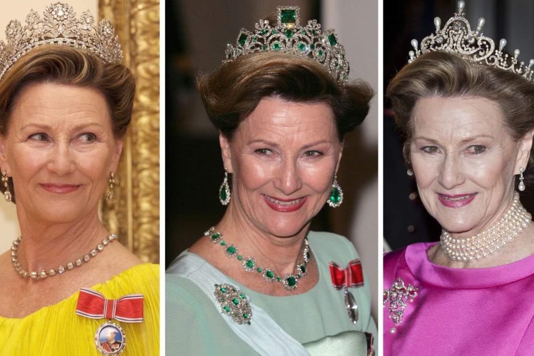 Queen Sonja of Norway loves to adorn herself with luxurious tiaras. Photos: Getty Images