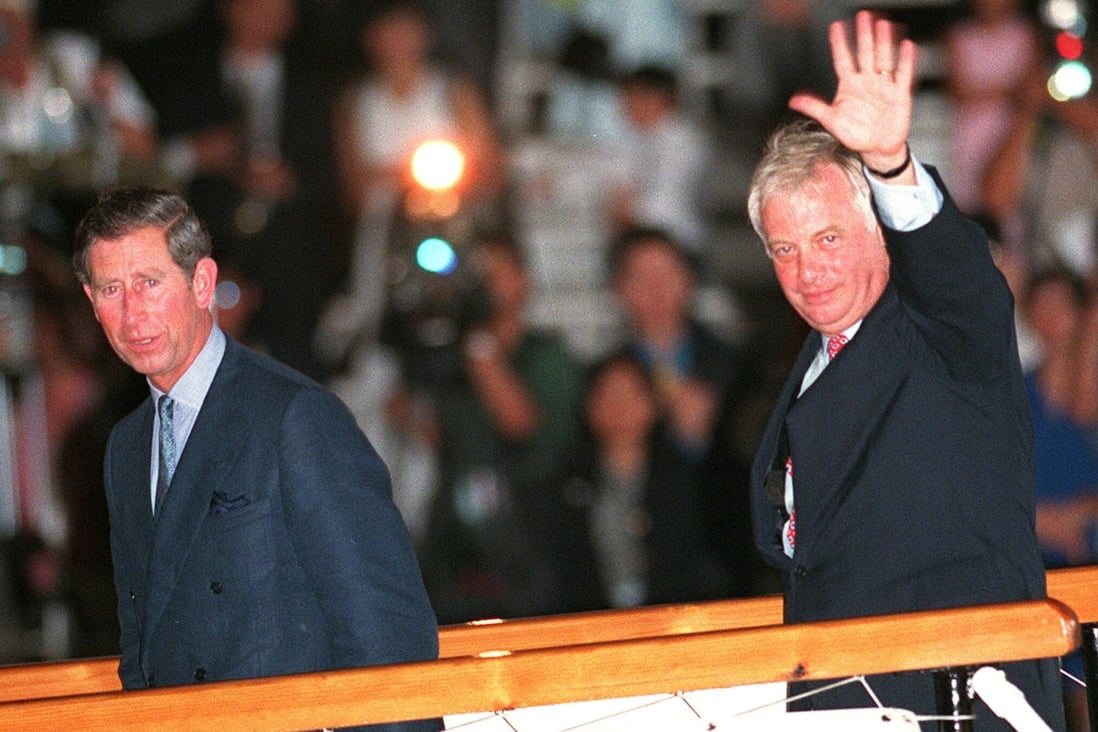 Former Hong Kong Governor Chris Patten waves to well-wishers as he boards the Royal Yacht Britannia accompanied by Britain’s Prince Charles on July 1, 1997. Some say the return of Hong Kong to Chinese sovereignty marked the end of the British Empire, but Sathnam Sanghera disagrees. Photo: AFP