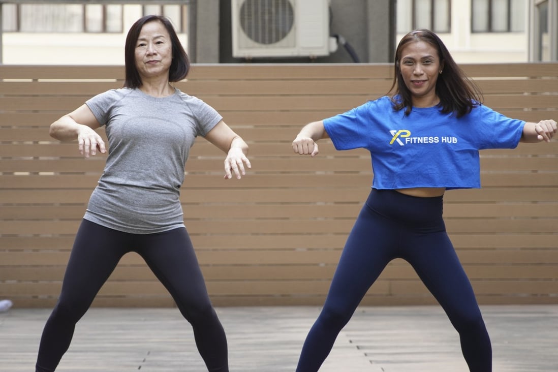 Teresa Yiu (left) and Noelle Dohl Dino at XP Fitness Hub in Central in Hong Kong. An exercise programme can turn your health around and improve your quality of life, even if you’re in your 60s or older, like Yiu. Photo: Winson Wong