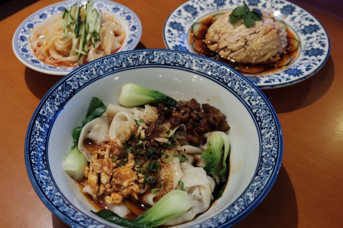 Master Wei’s pork biang biang noodles, liang pi noodles, boneless chicken in ginger sauce. Chinese dishes like these are growing in popularity in London. Photo: Delle Chan