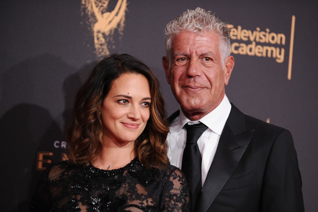 Anthony Bourdain and Asia Argento at the 2017 Creative Arts Emmy Awards in Los Angeles on September 9, 2017. A new audiobook reveals how the Hong Kong episode of Bourdain’s travel series Parts Unknown, which Argento directed, could have been the point where his life began to unravel. Photo: FilmMagic