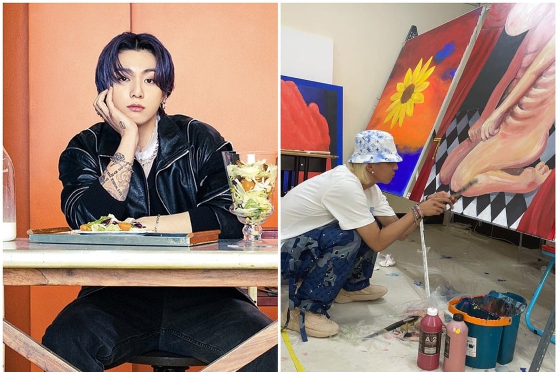 BTS’ Jungkook and Winner’s Mino are just two K-pop idols who are also talented visual artists. Photos: Big Hit Entertainment, @realllllmino/Instagram