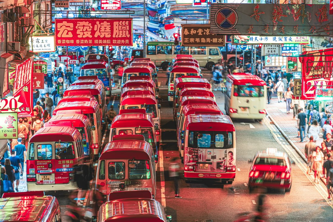 Public mini bus stop staion in Mong Kok on July 6, 2019. Photo: Shutterstock