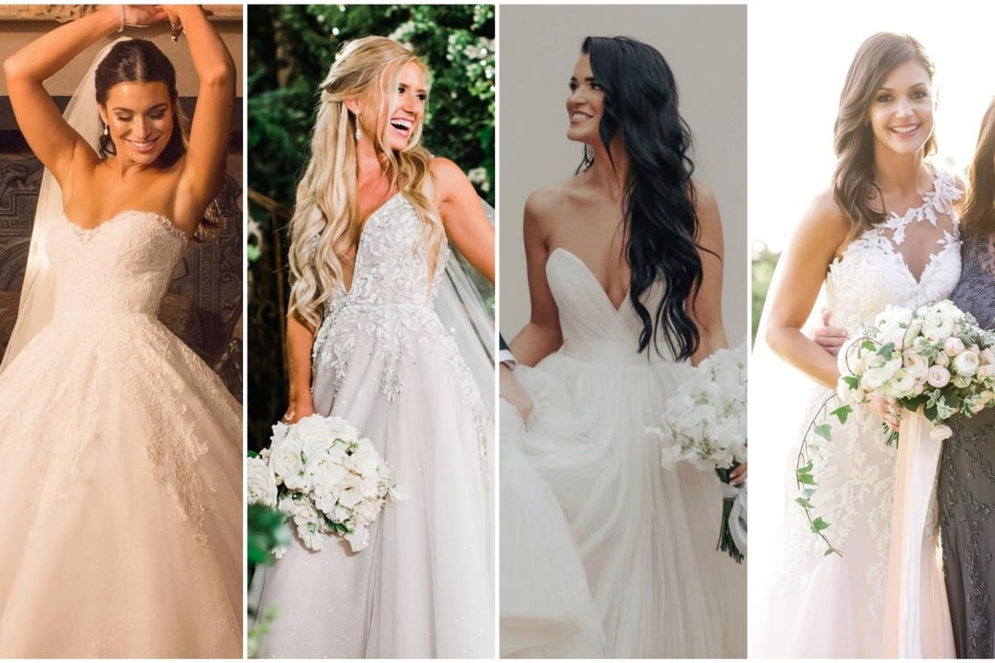 The brides who found their husbands on hit reality TV series The Bachelor and The Bachelorette wore some truly stunning wedding dresses. Photos: @ashley_iaconetti, @matiasezcurraphotography, @ravennicolegates, @desireesiegfried/Instagram
