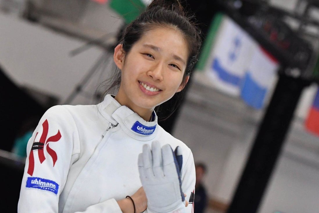 Former epee fencing world number one Vivian Kong Man-wai in a World Cup event in Chengdu in 2019. Photo: International Fencing Federation   