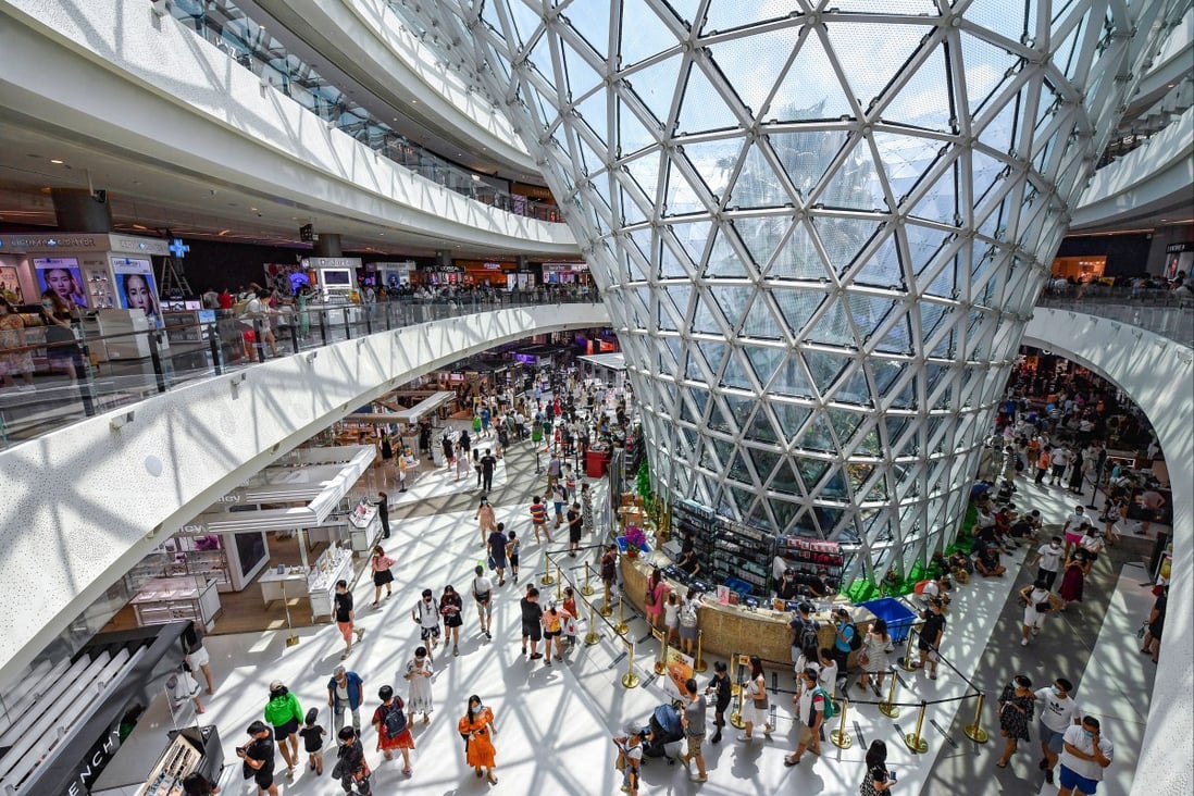 A duty-free shopping mall in Sanya City, in China’s southern Hainan province. Photo: Xinhua