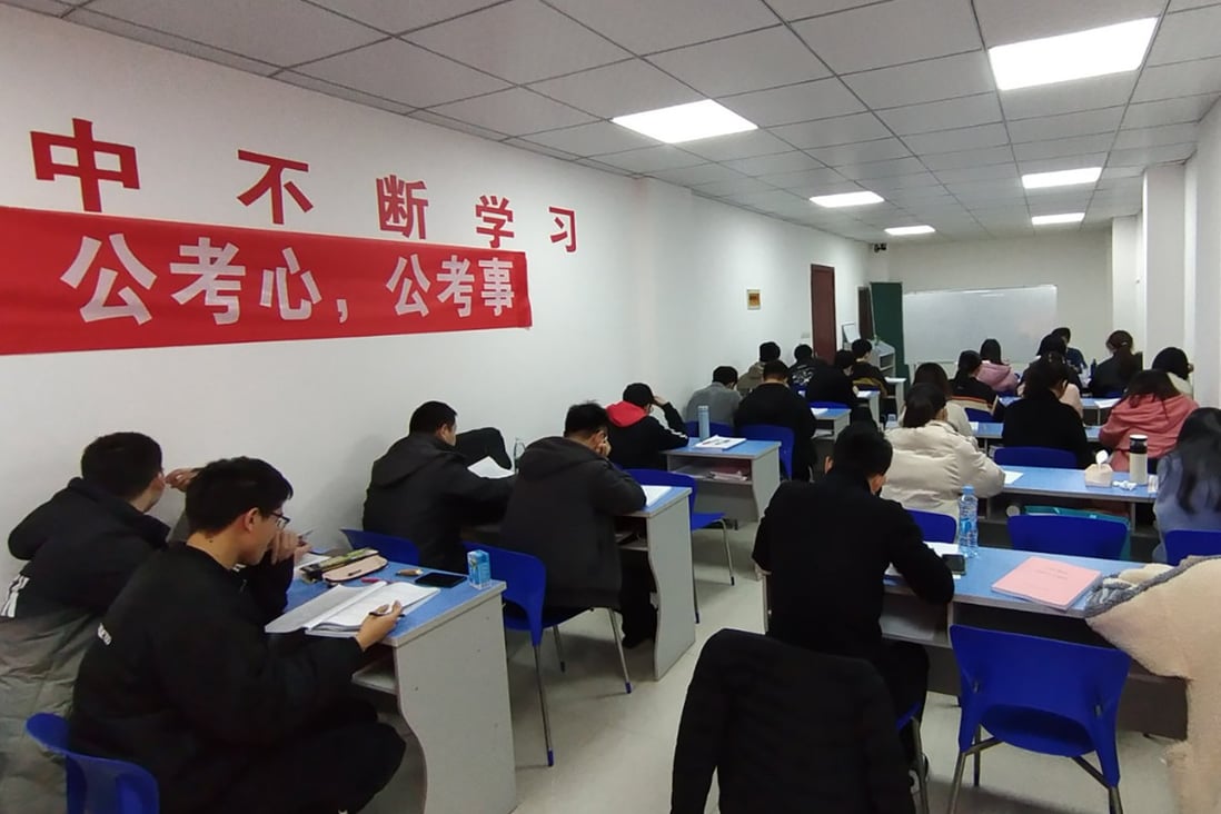 More than 2.12 million candidates registered for China’s annual national civil service exam that took place this week, but only 31,200 jobs are available. Photo: Weibo