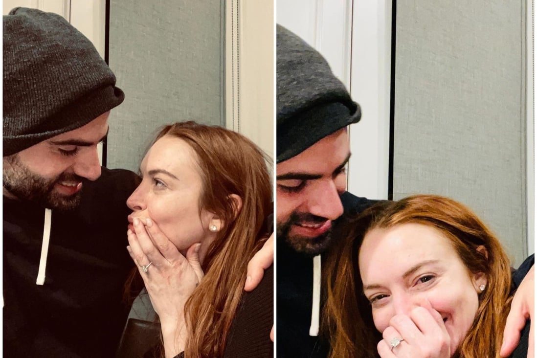 Lindsay Lohan just announced her engagement to Bader Shammas on Instagram. Photos: @lindsaylohan/Instagram