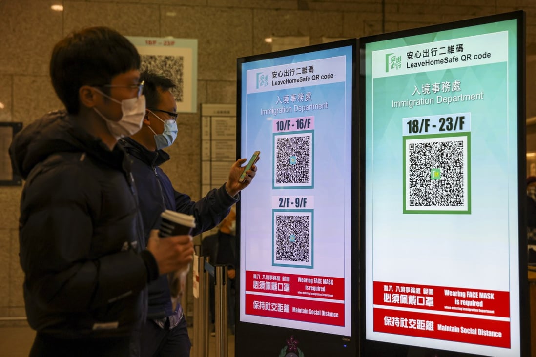 Hong Kong already has a ‘Leave Home Safe’ app for Covid-19 risk exposure. Photo: Nora Tam