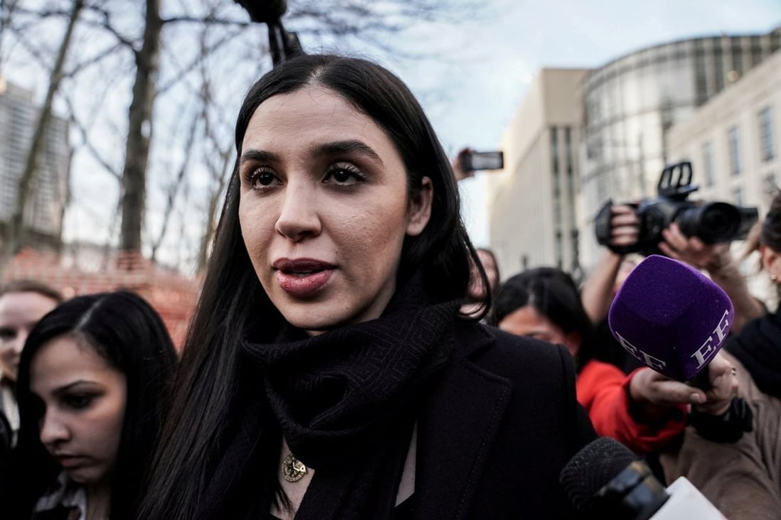 Emma Coronel Aispuro, the wife of Mexican drug lord “El Chapo”, exits the Brooklyn Federal Courthouse in New York in February 2019. Photo: Reuters