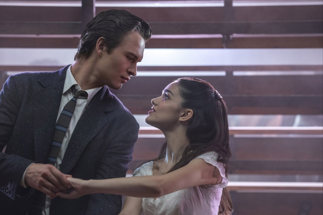 Ansel Elgort as Tony and Rachel Zegler as Maria in a still from West Side Story. Photo: Niko Tavernise/20th Century Studios.