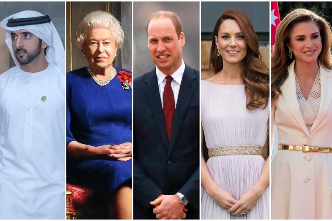 Dubai’s Crown Prince Hamdan bin Mohammed Al Maktoum, Queen Elizabeth, Prince William and Kate Middleton all have millions of Instagram followers. 
Photos: AFP; @faz3, @royalfamily, @dukeandduchessofcambridge, Reuters