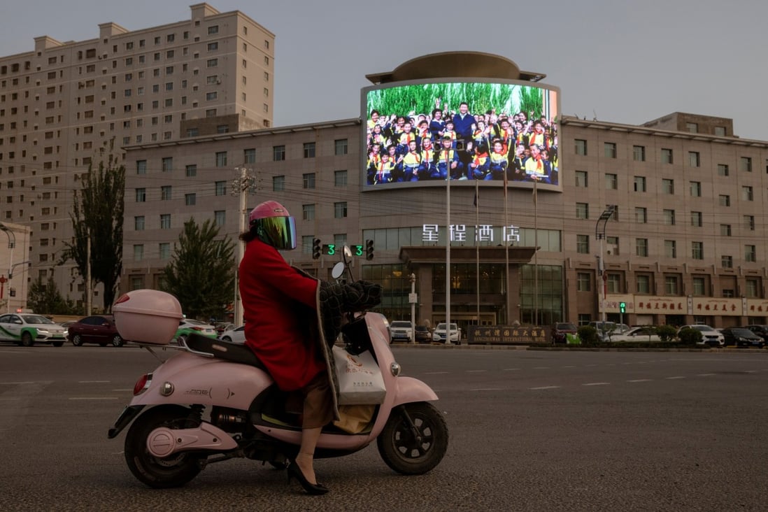 A traffic junction in Hotan, Xinjiang Uygur autonomous region, China, on April 30. Photo: Reuters