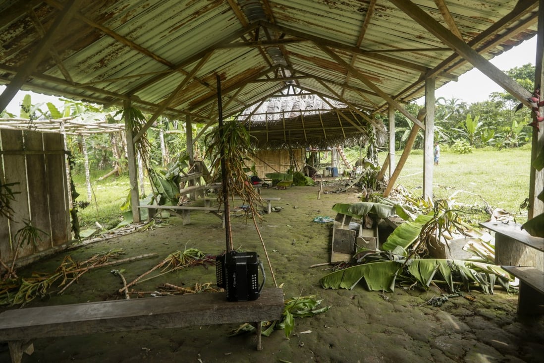 A New Light of God temple in El Terron, Panama in 2020 where a woman and six children were killed by cult members. Photo: AP 