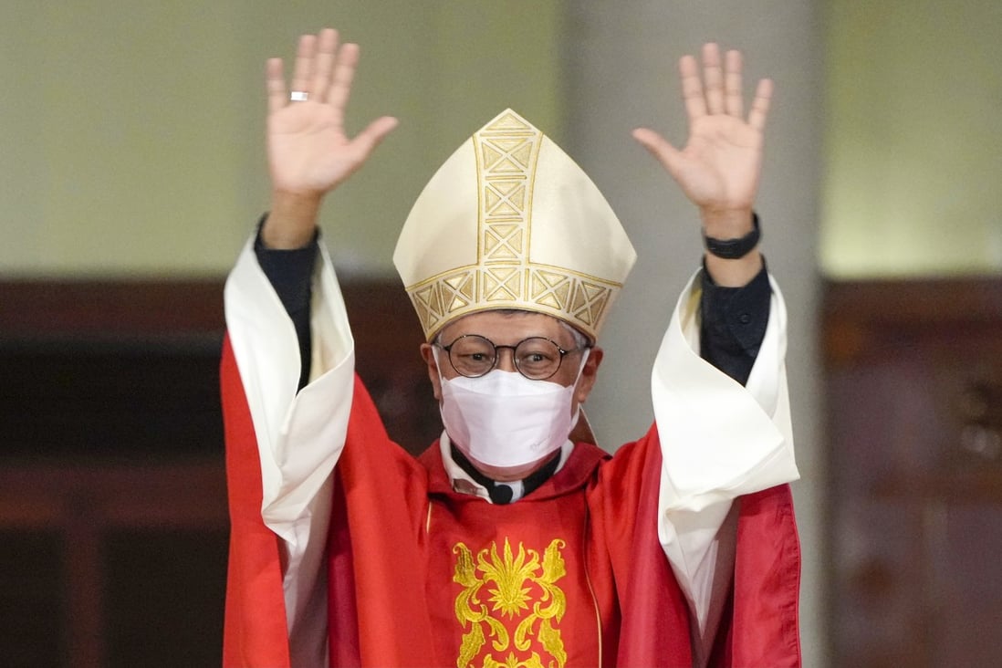 Stephen Chow was installed as Catholic  bishop of Hong Kong on Saturday. Photo: AP