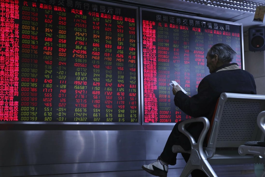 An investor monitors stock prices at a brokerage in Beijing in February 2019. Photo: AP