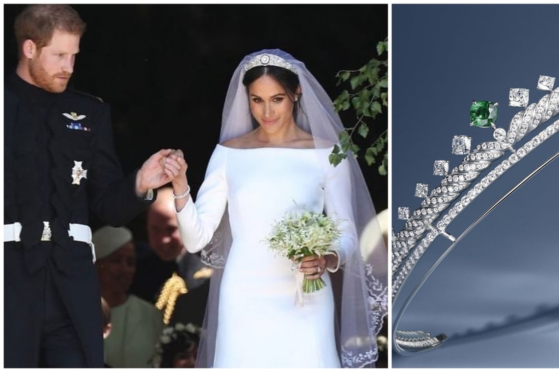 Royals like Meghan Markle still favour tiaras at their weddings today. Photos: Handout