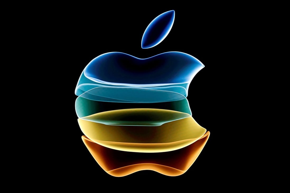 The Apple logo displayed at an event at the company’s  headquarters in Cupertino, California, on September 10, 2019. Photo: Reuters