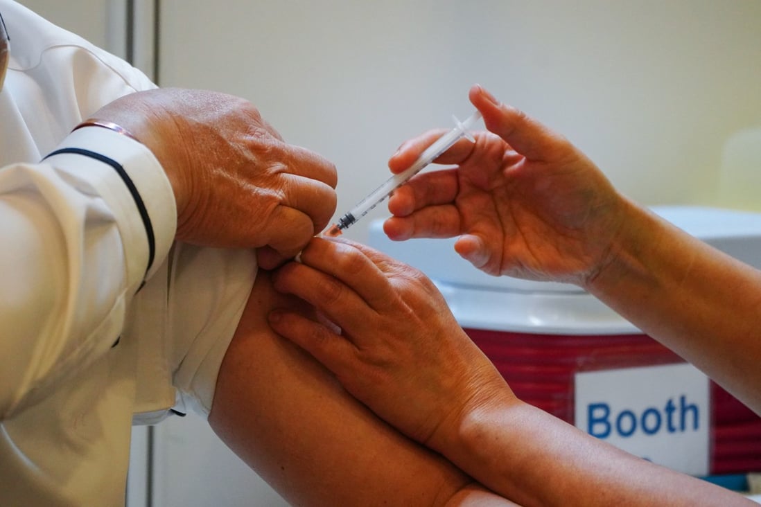 BioNTech jab recipients are better off being injected in the thigh rather than arm, experts say. Photo: Sam Tsang