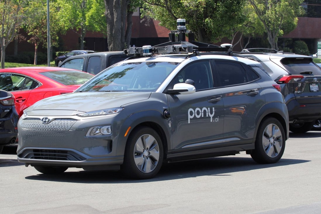 A vehicle equipped with Pony.ai’s self-driving technology is parked at the company’s office in Fremont, California, June 17, 2021. Photo: Reuters