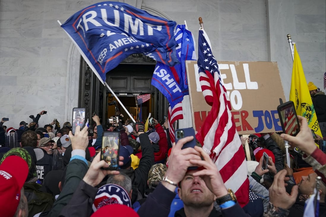 Trump supporters are seen during a siege on the US Capitol on January 6. Photo: AP