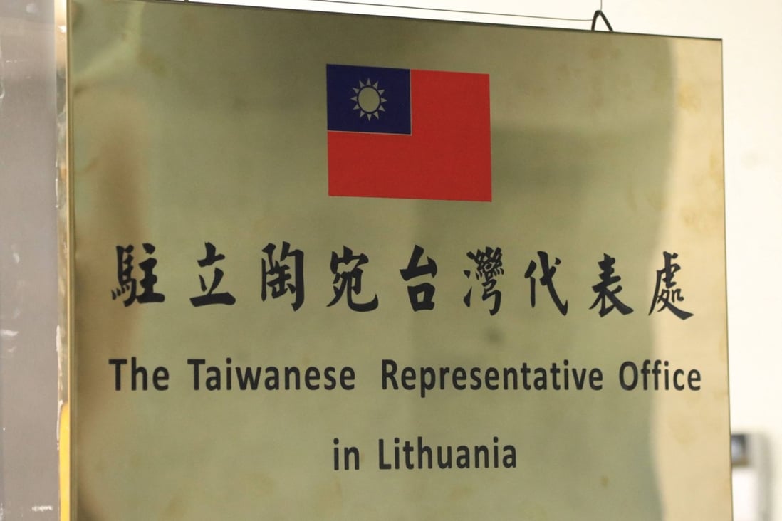 Taiwan opened a de facto embassy in the Lithuanian capital, Vilnius, in November, angering Beijing. Photo: AFP