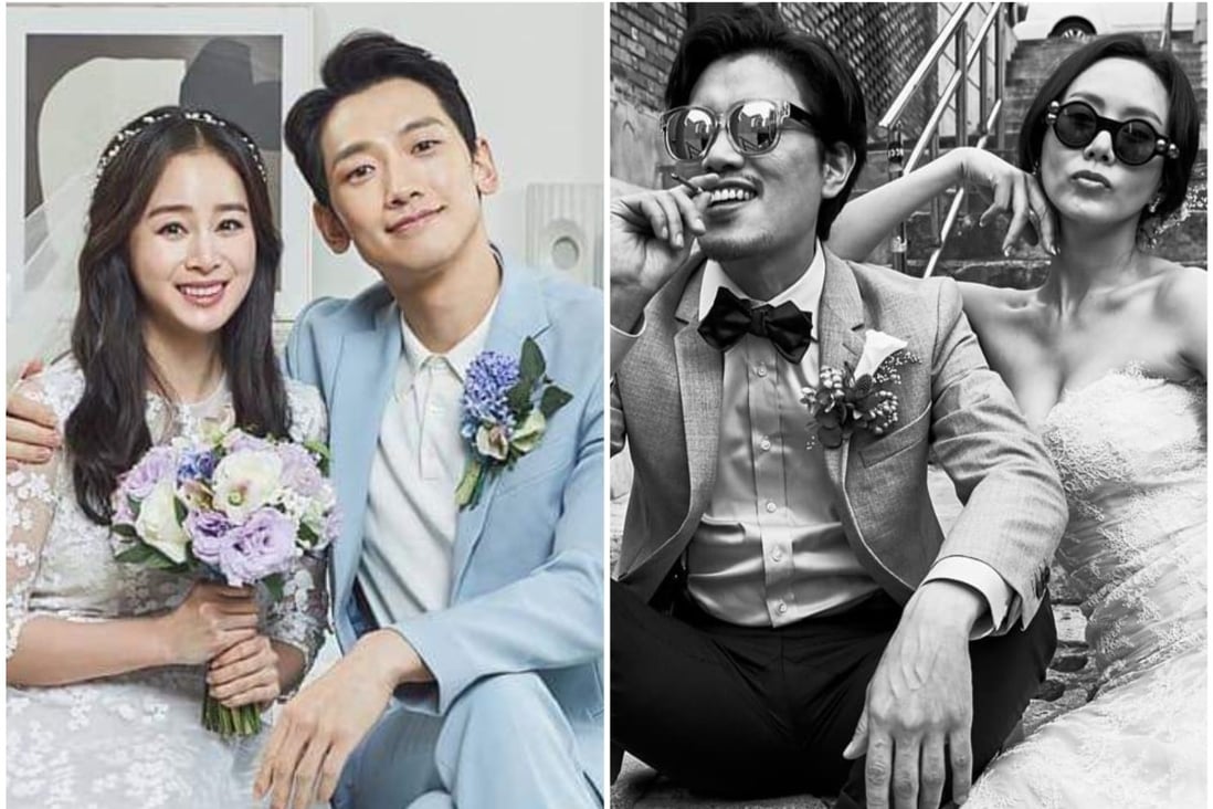A number of Korean stars, such as Rain and Kim Tae-hee, and Park Hee-soon and Park ye-jin, have opted for small weddings. Photos: Lacloud, @park_hee_soon/Instagram
