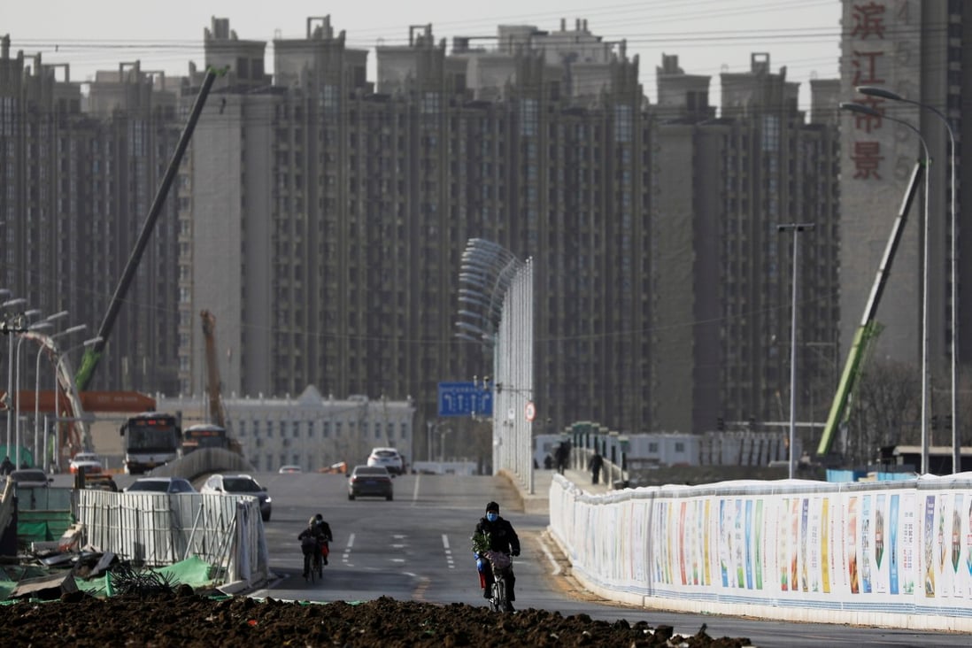 A picture taken in January this year shows a large residential project under construction in Beijing. Photo: Reuters