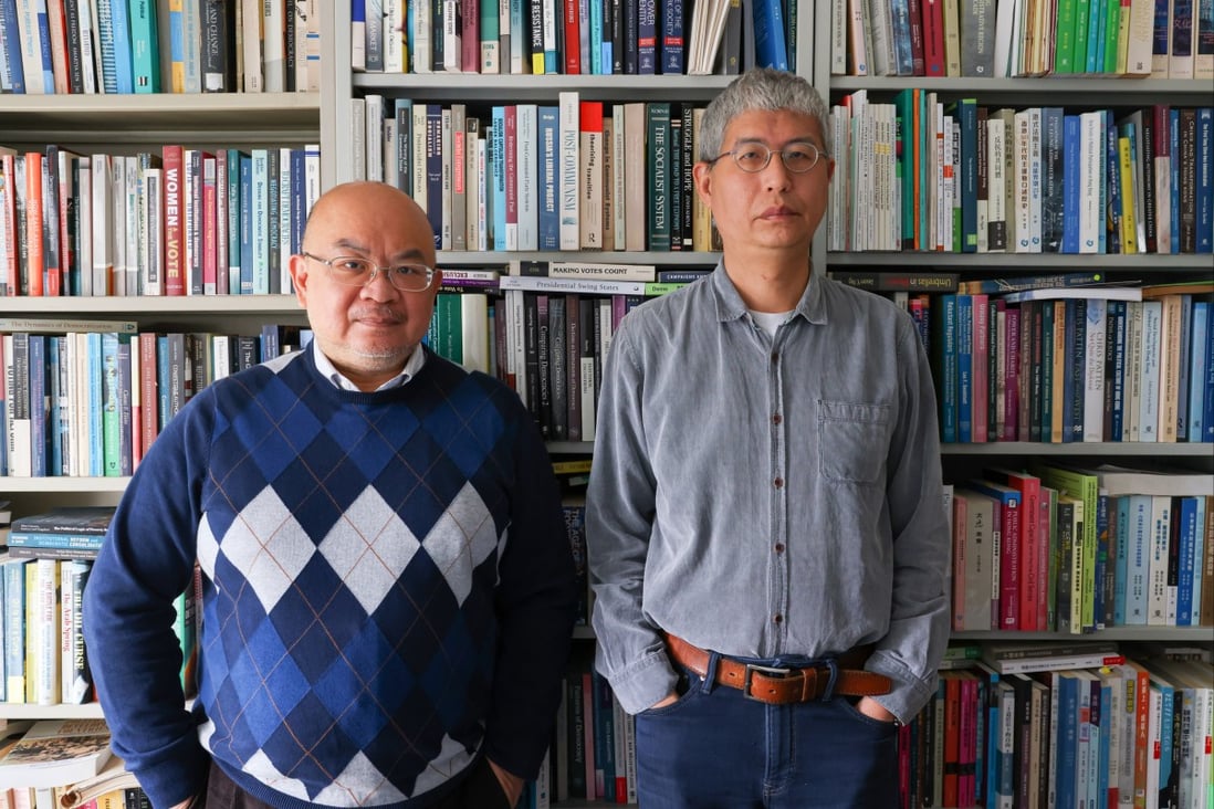 Chinese University political scientists Ivan Choy (left)and Ma Ngok. Photo: Dickson Lee