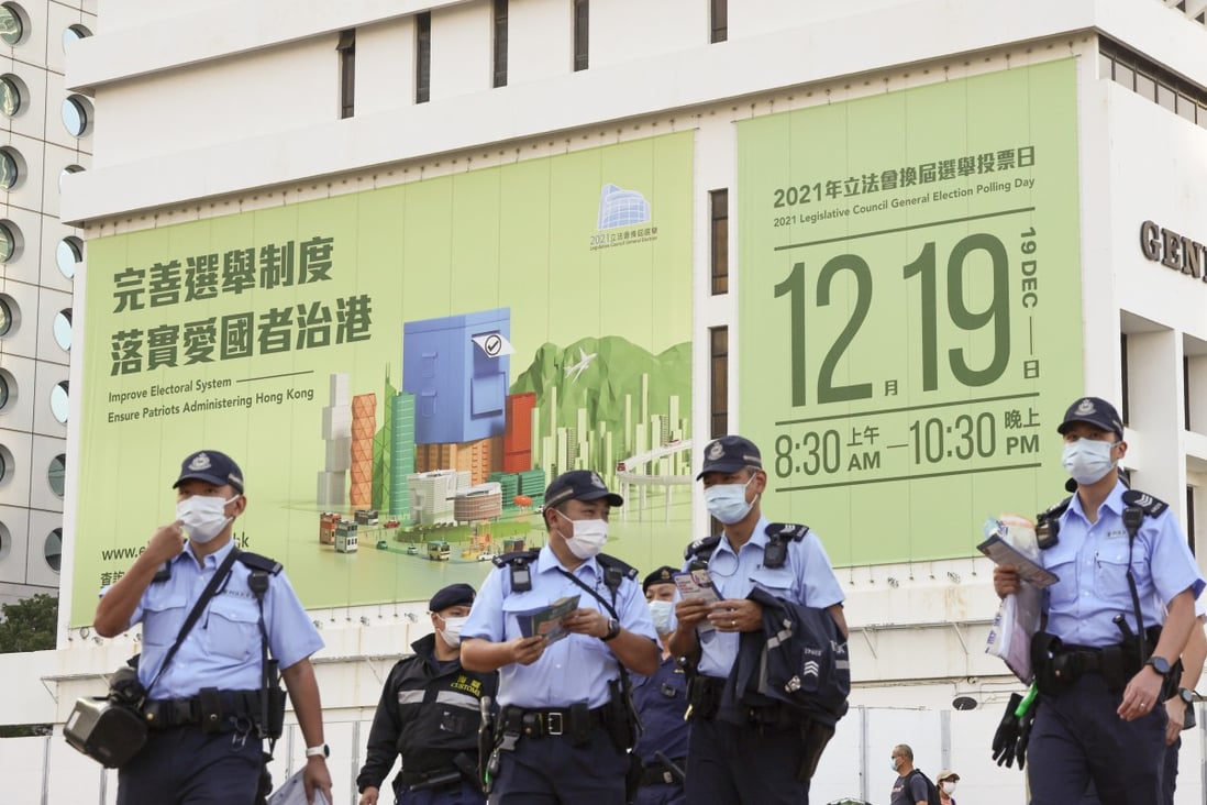 Hong Kong police are on alert ahead of the Legislative Council election on Sunday. Photo: May Tse