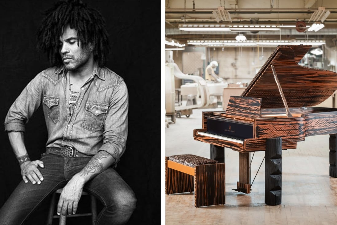 Steinway and Sons’ Kravitz Grand Limited Edition piano, named after Lenny Kravitz, definitely has some star quality. Photos: @lennykravtiz/Instagram, Steinway and Sons