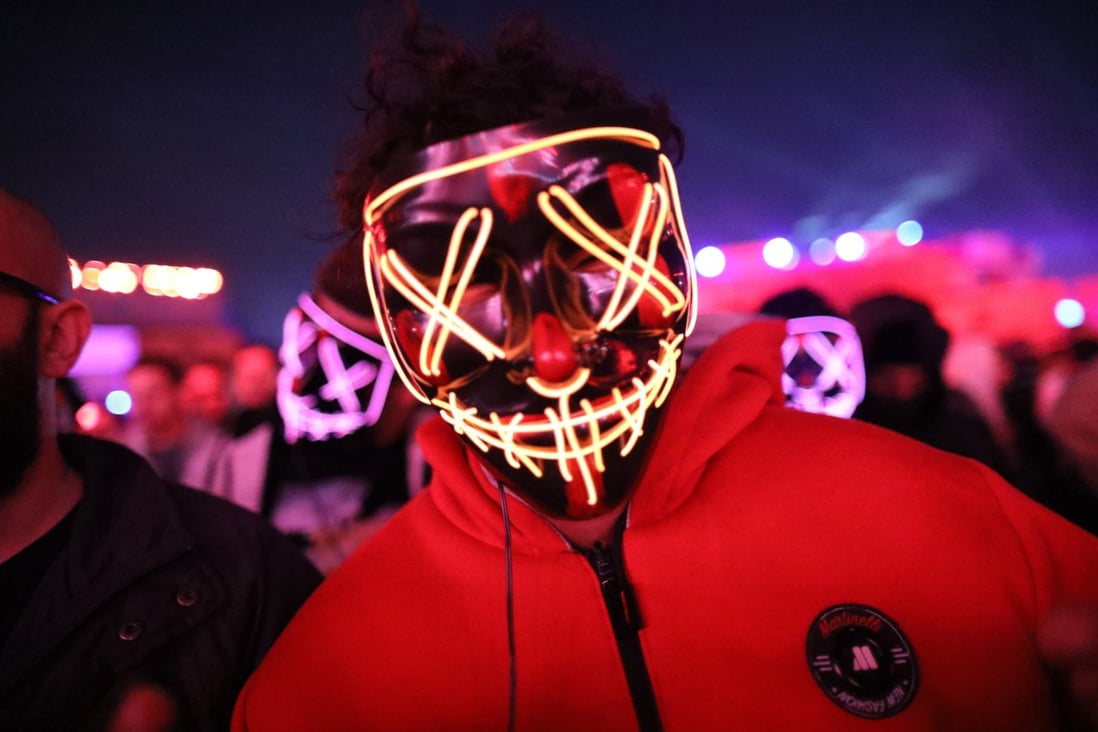 An attendee at the MDLBeast Soundstorm music festival in Riyadh, Saudi Arabia. Photo: Bloomberg
