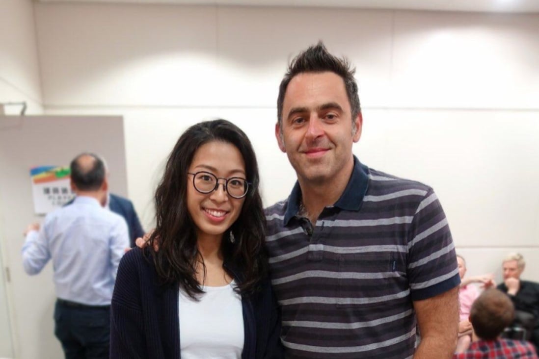 Ng On-yee with Ronnie O’Sullivan during a previous trip to England. Photo: Handout