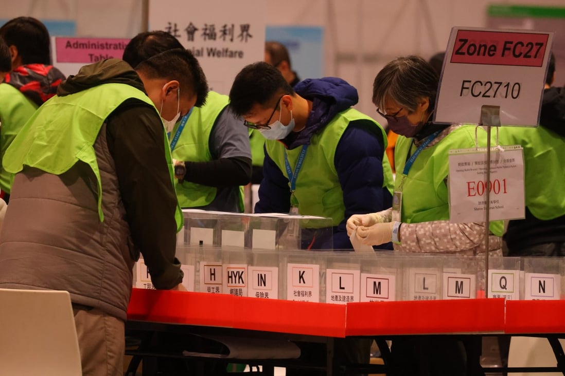 Poll workers count votes on December 20 following the Legislative Council election.  Getting beyond the election might give the city breathing space to begin to address festering social issues like affordable housing and economic disparities. Photo: Dickson Lee