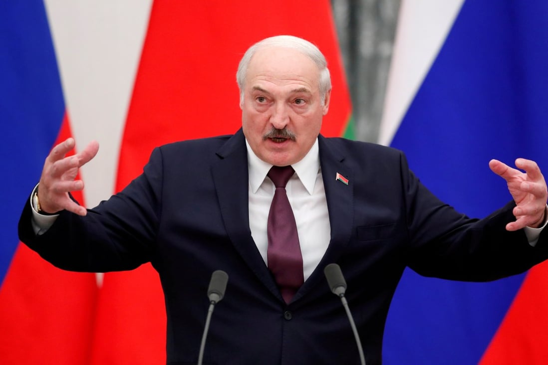 Belarusian President Alexander Lukashenko in September 2021. Belarus says its London embassy has been ‘attacked’ and a diplomat injured. File photo: Reuters