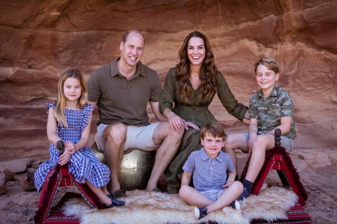 Prince William and Kate Middleton’s Christmas card with their stylish children Prince George, Princess Charlotte and Prince Louis. Photo: Reuters