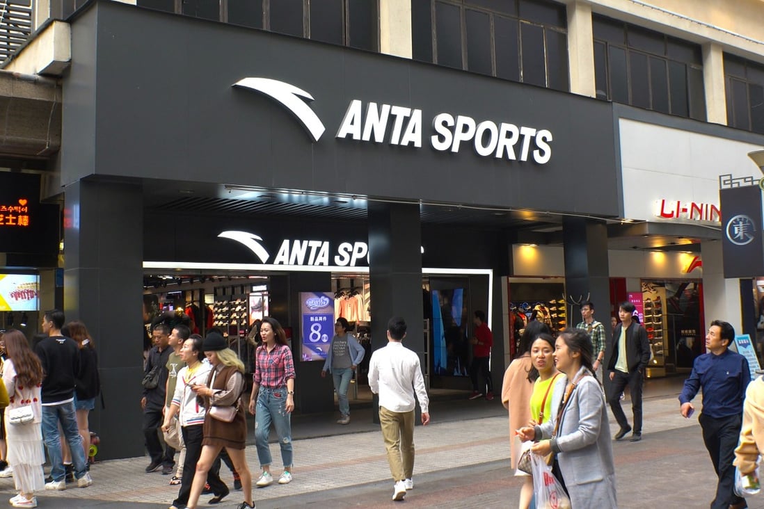 An Anta store in Shenzhen. The Chinese sportswear maker has been kitting out China’s Olympics team since 2016. Photo: CWH