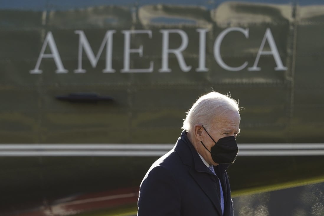 President Joe Biden returning to Washington after spending the weekend at his home in Delaware. Photo: AP