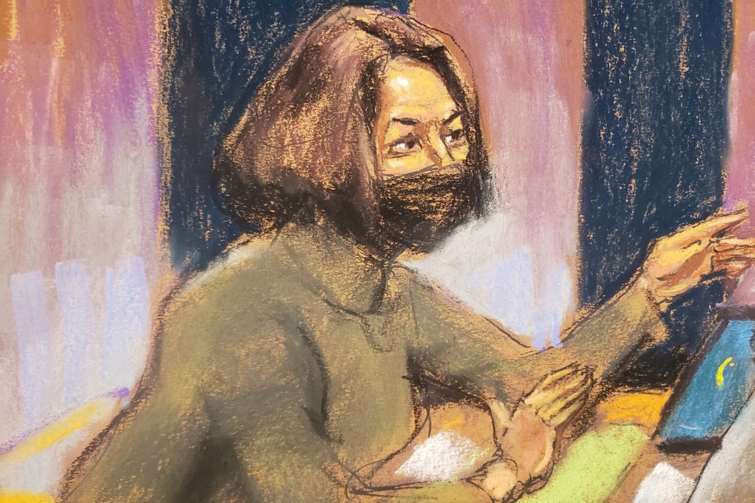 Courtroom sketch of Ghislaine Maxwell in New York, US. Photo: Reuters 