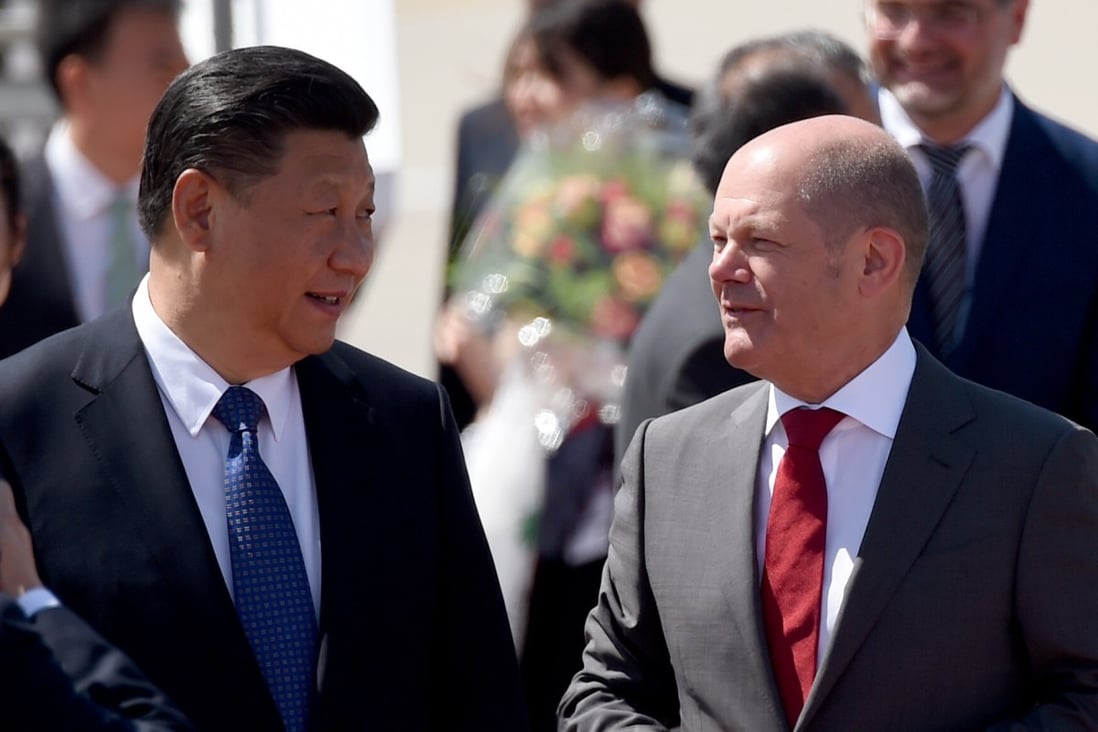 Chinese President Xi Jinping and Germany’s new Chancellor Olaf Scholz have had their first phone call.  They are pictured here in 2017 in Hamburg. Photo: DPA 