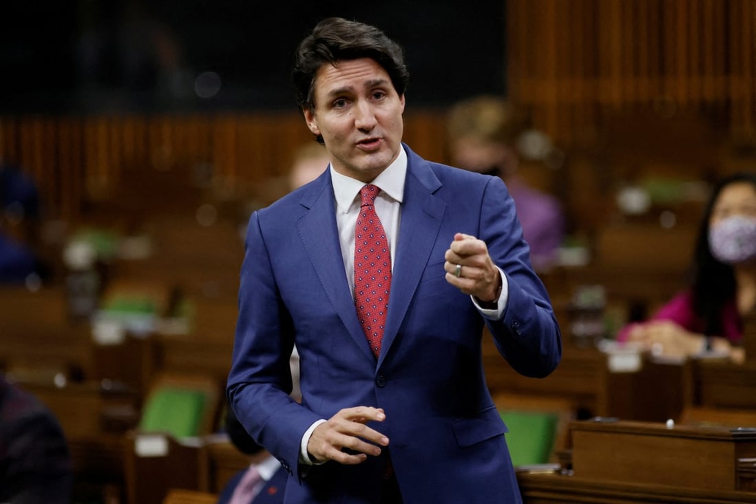 Canada’s Prime Minister Justin Trudeau speaks in the House of Commons on Parliament Hill in Ottawa on December 15. Photo: Reuters